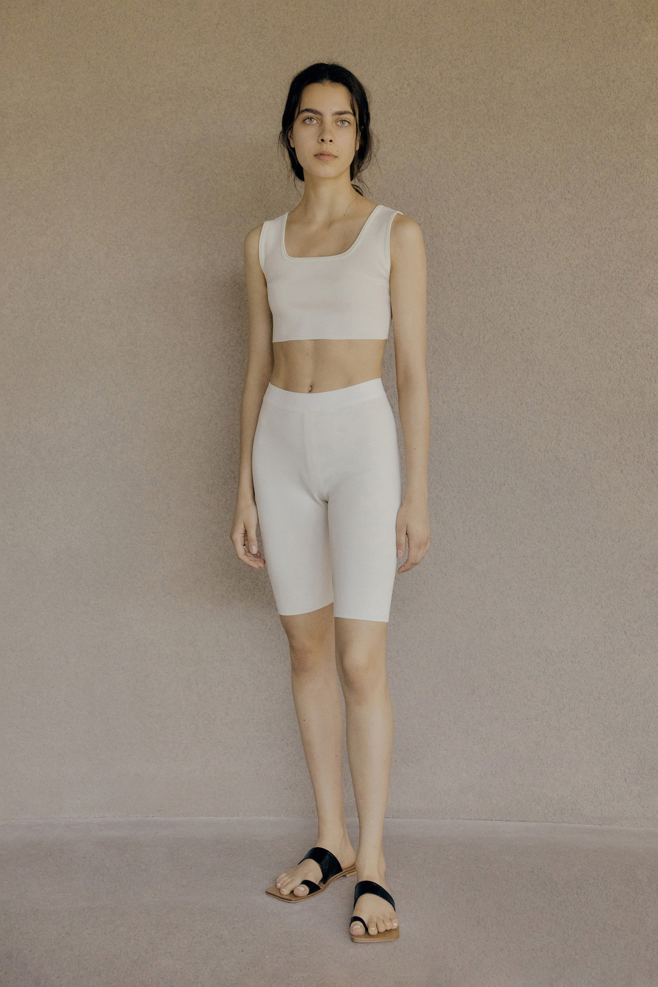 21SS CROPPED KNIT TOP - IVORY